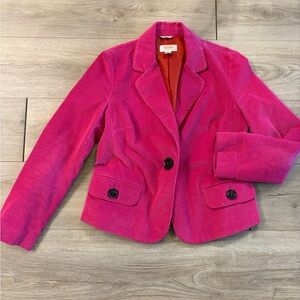 Talbots Fuchsia Corduroy Blazer
